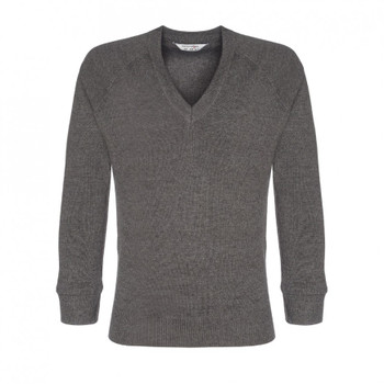 50/50 Knitted V-Neck Jumper - Grey - Sizes 40" to 44" 50/50 Knitted V-Neck Jumper - Grey - Sizes 40" to 44"