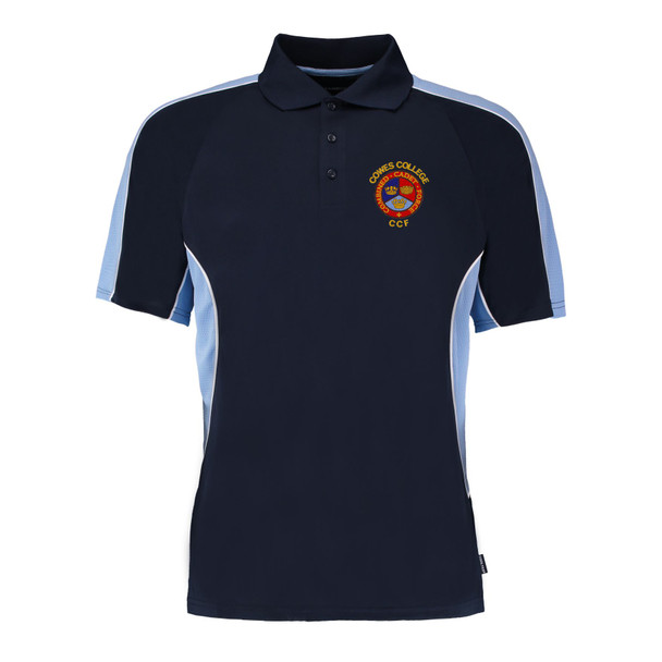 Cowes College CCF Polo Shirt - Navy/Light Blue