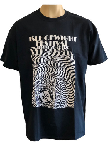 IW Festival 1970 T-Shirt - Adult 'Black' - BigWight