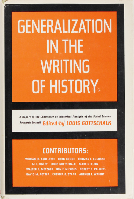 Generalizations In the Writing of History front cover