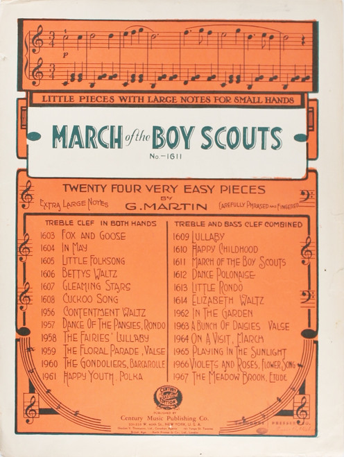 March of the Boy Scouts (1611-2) front cover by G. Martin