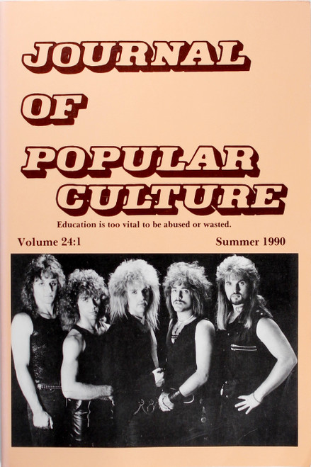 Journal of Popular Culture Summer 1990 Volume 24.1 front cover