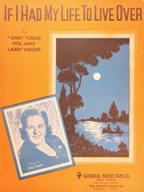 If I Had My Life to Live Over front cover by Henry Tobias, Moe Jaffe, and Larry Vincent