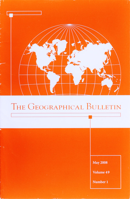 The Geographical Bulletin: May 2008, Valume 49, Number 1 front cover