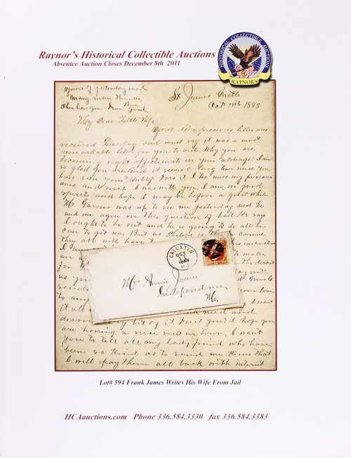 Raynor's Historical Collectible Auctions- December 8, 2011 Vol Xv Issue V front cover