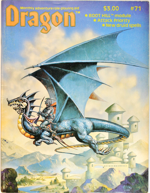 Dragon Magazine, Issue 71 (March 1983 Volume VII No 9) front cover, ISBN: 0394531701