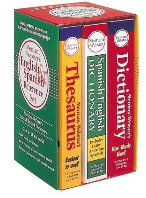 English & Spanish Reference Set front cover by Merriam-Webster, ISBN: 0877799431