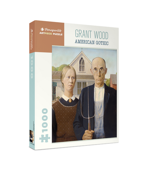 American Gothic 1000 Piece Puzzle front cover by Wood, Grant, ISBN: 1087500966