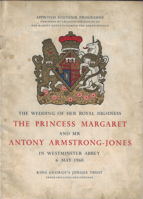 The Wedding of Her Royal Highness The Princess Margaret and Mr Antony Armstrong-Jones in Westminster Abbey  front cover by Queen Elizabeth II