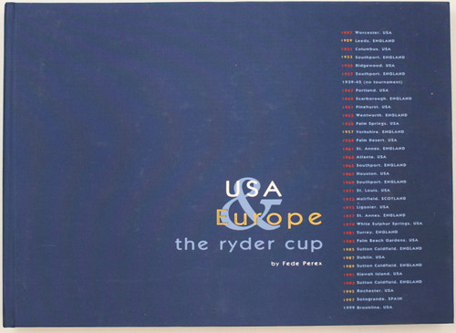 USA & Europe: The Ryder Cup front cover by Federico Pérex Fernández de Valderrama, ISBN: 8493084107