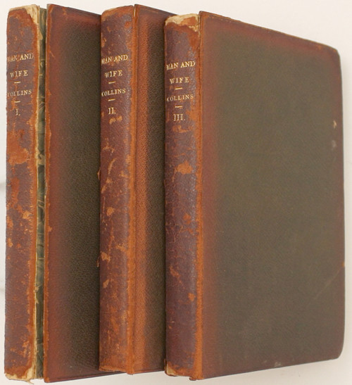 Man and Wife in 3 Volumes (Copyright Edition) front cover by Wilkie Collins