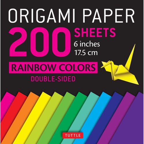 Origami Paper 200 sheets Rainbow Colors 6" (15 cm): 12 Double-sided Papers; 8-page booklet (Tuttle Origami Paper) front cover, ISBN: 0804847185