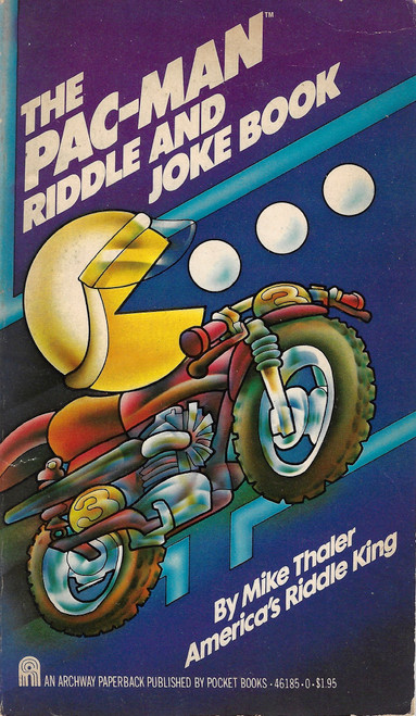 The Pac-man riddle and joke book front cover by Mike Thaler, ISBN: 0671461850