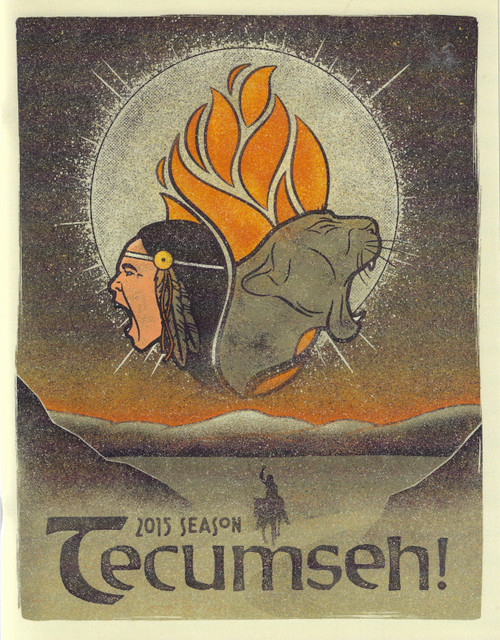 Tecumseh! Souvenir Program 2015 Season front cover by Scioto Society