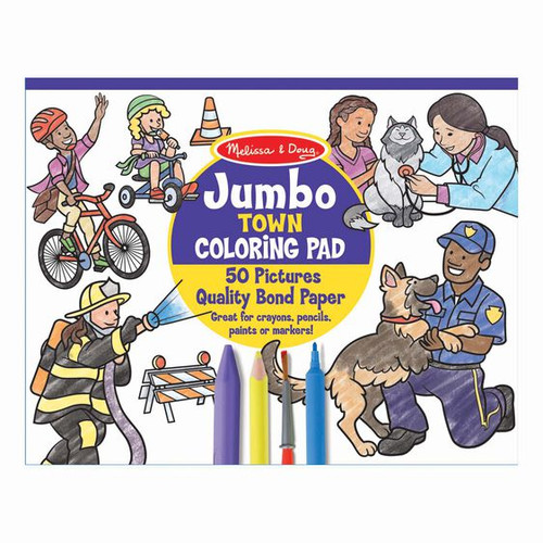 Town Jumbo Coloring Pad (11 x 14 inches) 50 Pictures front cover