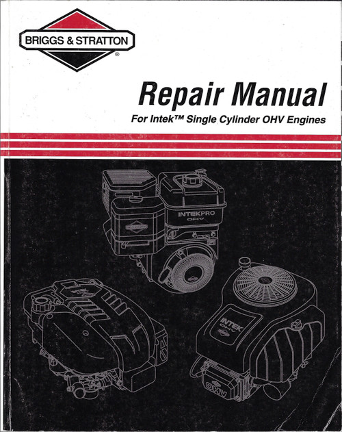 Repair Manual for Intek (TM) Single Cylinder OHV Engines 274008 front cover by Briggs & Stratton