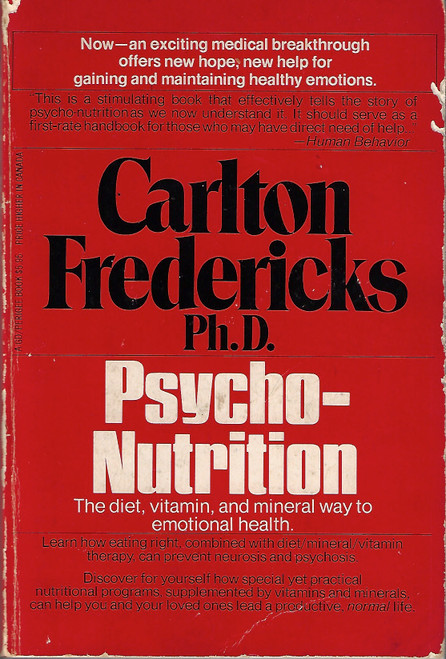 Psycho-Nutrition front cover by Carlton Fredericks, ISBN: 0399507892