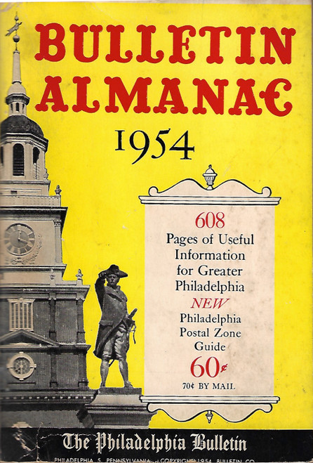 Bulletin Almanac 1954 front cover by Philadelphia Bulletin