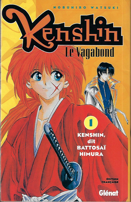 Kenshin le vagabond - Tome 01: Kenshin dit Battosaï Himura (Shônen) front cover by Nobuhiro Watsuki, ISBN: 2723425819