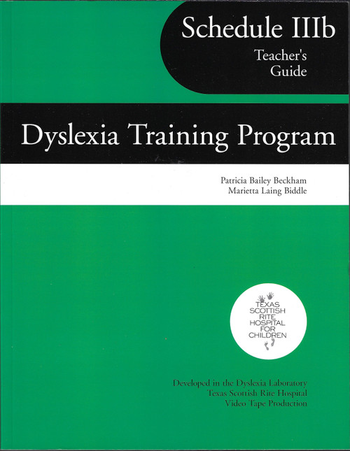Dyslexia Training Program Schedule IIIb TEacher's Guide front cover by Patricia Bailey Beckham, ISBN: 0838822118