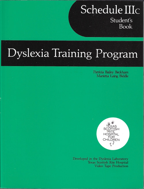 Dyslexia Training Program Schedule IIIc Student's Book front cover by Patricia Bailey Beckham, ISBN: 0838822126