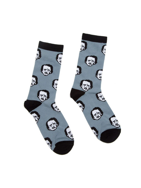 Edgar Allen Poe-ka Dots socks unisex large front cover by Out of Print, ISBN: 0593274989