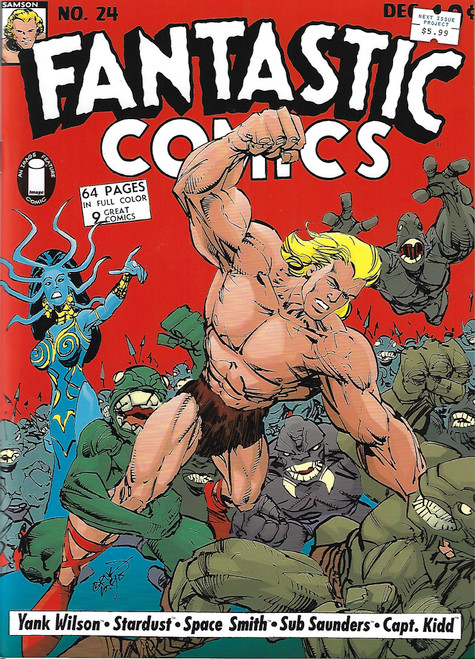 Fantastic Comics #24 / One-Shot / Next Issue Project front cover by Erik Larsen,Joe Casey,Thomas Yeates,Andy Kuhn,Tom Scioli,Jim Rugg,Fred Hembeck,Mike Allred,Ashley Wood