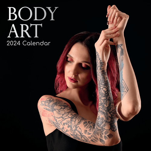 Body Art 2024 Wall Calendar front cover, ISBN: 180410874X