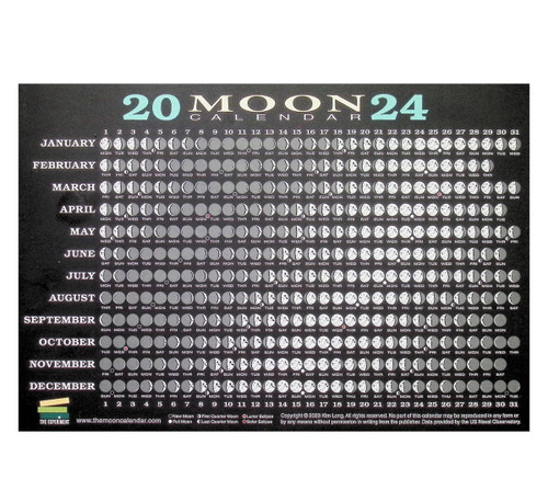 2024 Moon Calendar front cover by Kim Long, ISBN: 1615199896