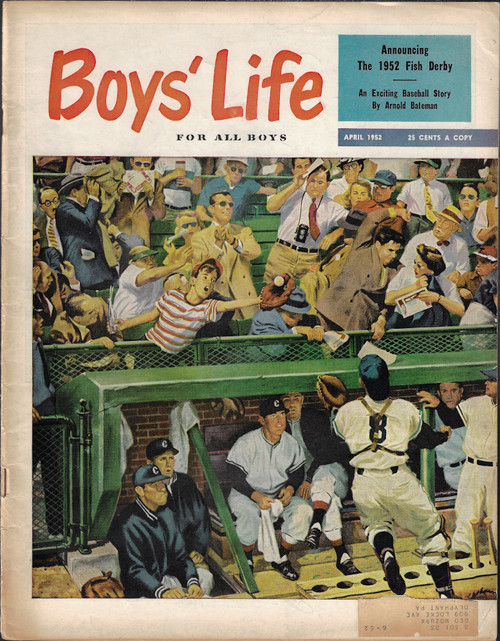 Boys' Life Magazine April 1952 (Vol. 42, No. 4) front cover by Irvine Crump
