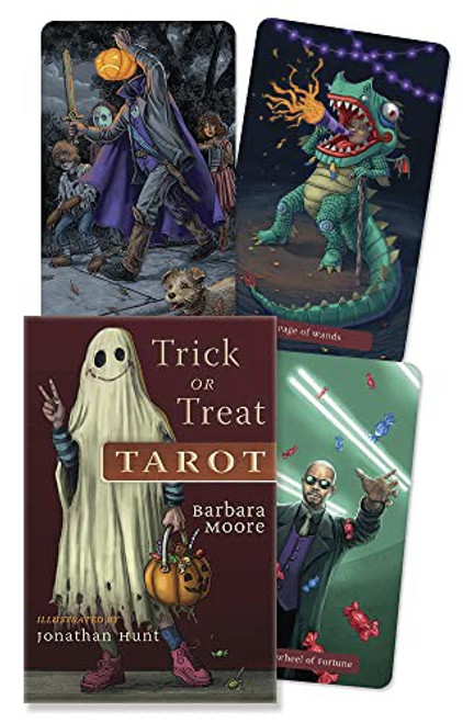 Trick or Treat Tarot front cover by Barbara Moore,Jonathan Hunt, ISBN: 0738765104