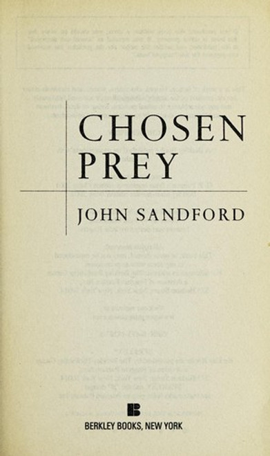 Chosen Prey 12 Lucas Davenport front cover by John Sandford, ISBN: 0399147284
