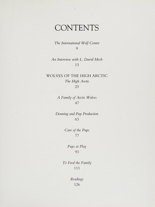 Wolves of the High Arctic front cover by International Wolf Center, L. David Mech, ISBN: 0896582132