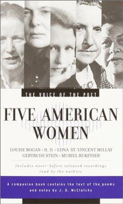 The Voice of the Poet: Five American Women (Audio Cassette) front cover by J.D. McClatchy, ISBN: 0375416358