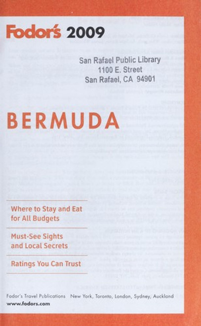 Fodor's Bermuda 2009 (Fodor's Gold Guides) front cover by Fodor's, ISBN: 140000800X