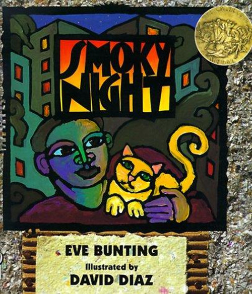 Smoky Night front cover by David Diaz, Eve Bunting, ISBN: 0152018840