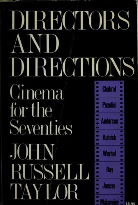 Directors and Directions: Cinema for the Seventies front cover by John Russell Taylor, ISBN: 0809013754