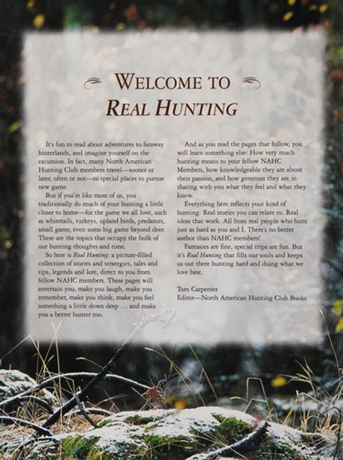 Real Hunting With NAHC Members (Hunting Wisdom Library) front cover, ISBN: 1581591721