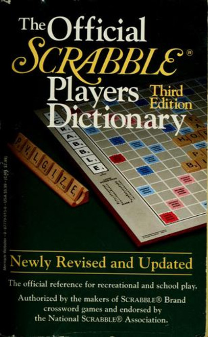 The Official Scrabble Players Dictionary (Third Edition) front cover by Merriam-Webster, ISBN: 0877799156