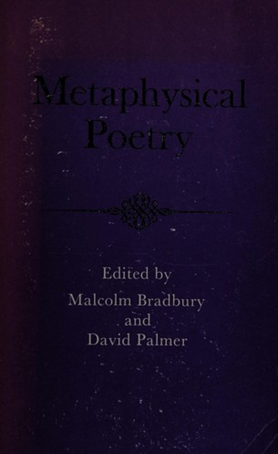 Metaphysical Poetry front cover by Malcolm Bradbury, David Palmer, ISBN: 0253337852