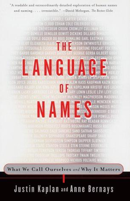 The Language of Names: What We Call Ourselves and Why It Matters front cover by Justin Kaplan, Anne Bernays, ISBN: 0684838672