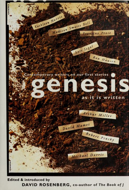 Genesis As It Is Written: Contemporary Writers on Our First Stories front cover by David Rosenberg, ISBN: 0060667060