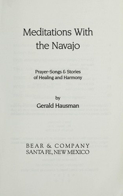 Meditations With the Navajo: Prayer-Songs and Stories of Healing and Harmony front cover by Gerald Hausman, ISBN: 0939680394