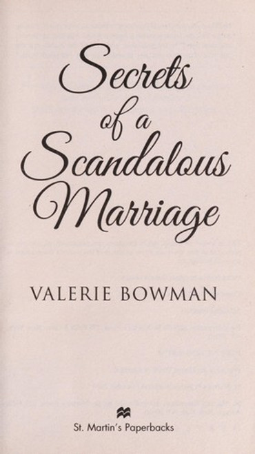 Secrets of a Scandalous Marriage (Secret Brides) front cover by Valerie Bowman, ISBN: 1250008972