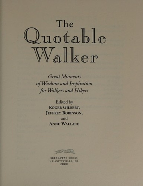 The Quotable Walker front cover by Roger Gilbert, ISBN: 1891369229