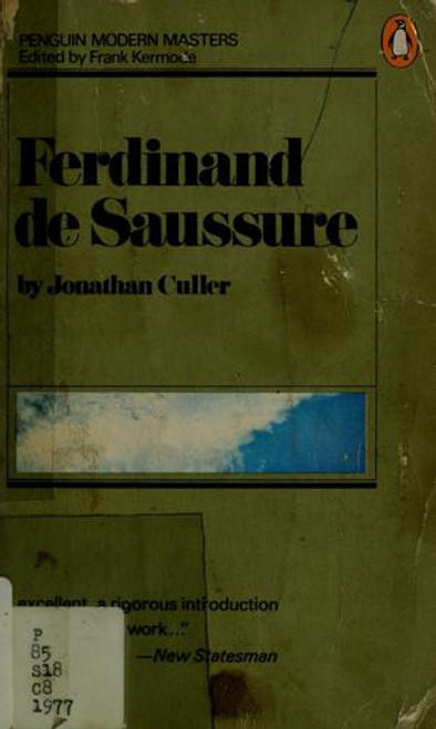 Ferdinand de Saussure (Penguin modern masters) front cover by Jonathan Culler, ISBN: 0140043691