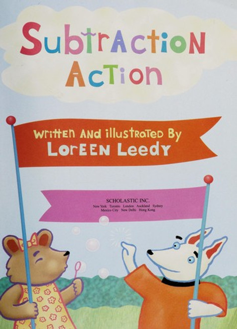 Subtraction Action front cover by Loreen Leedy, ISBN: 0439300371