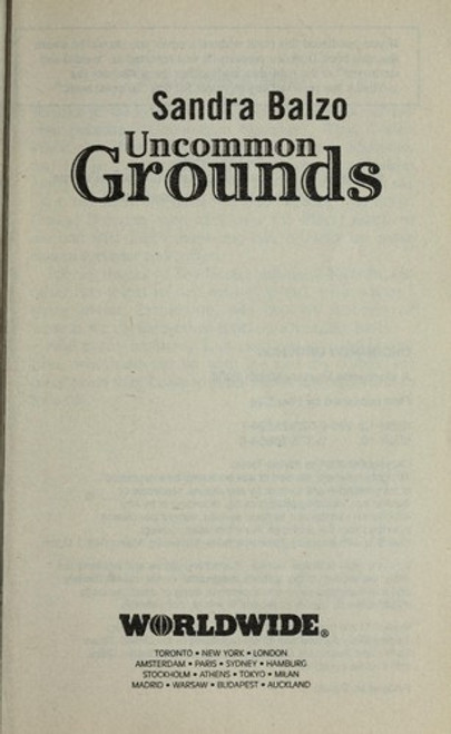 Uncommon Grounds front cover by Sandra Balzo, ISBN: 0373265948