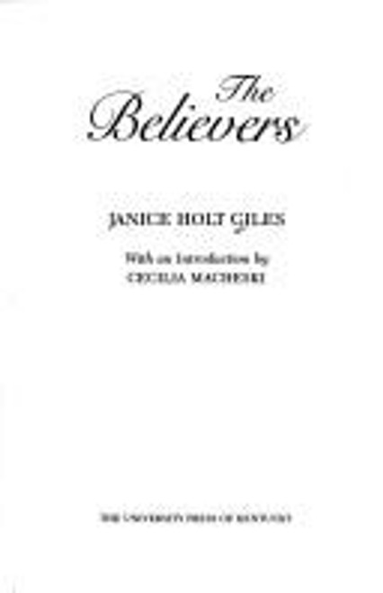 The Believers front cover by Janice Holt Giles, ISBN: 0813101891