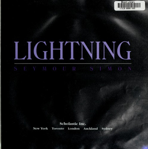 Lightning front cover by Seymour Simon, ISBN: 0590121227